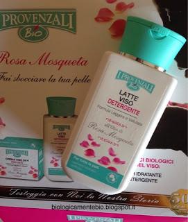 I PROVENZALI BIO --- LINEA ROSA MOSQUESTA--- LATTE DETERGENTE E CREMA VISO