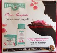 I PROVENZALI BIO --- LINEA ROSA MOSQUESTA--- LATTE DETERGENTE E CREMA VISO