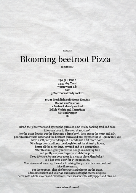 Pizza fiorita alla barbabietola // Beetroot blooming pizza