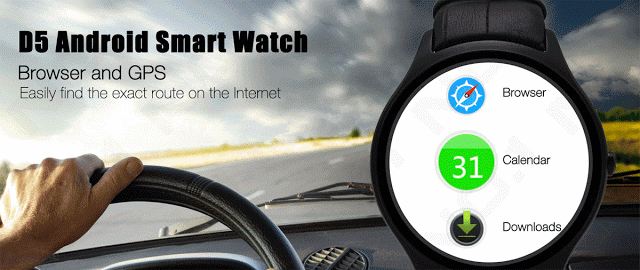 Offerta Smartwatch Android Wear NO.1 D5: uno Smartphone sul polso a soli 118 euro