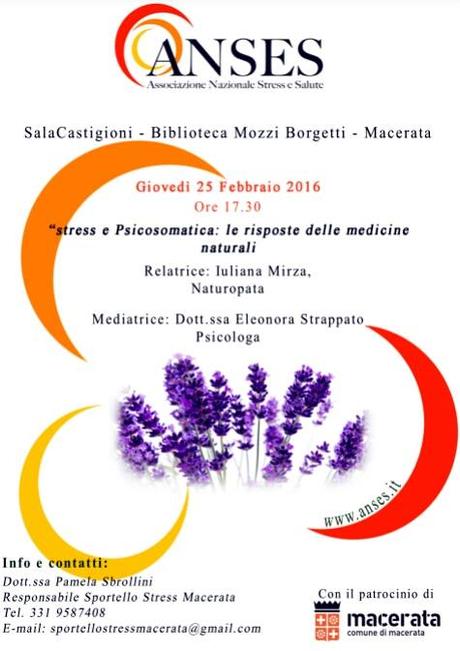 Stress e psicosomatica: le risposte delle medicine naturali. Incontro a Macerata