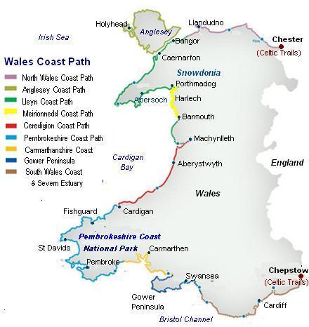 Mappa Welsh Coast Path