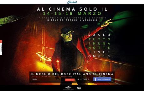 Vasco tutto in una notte, LiveKom015 al cinema