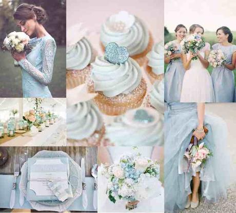 Azzurro Serenity per un matrimonio in stile Pantone 2016