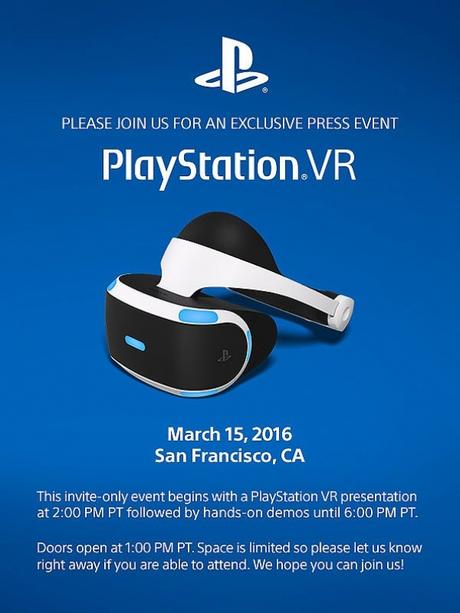 Sony presenta PlayStation VR il 15 marzo