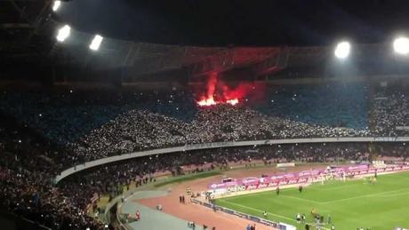 Coreografia Curva B Napoli Juventus Terra Mia Vesuvio