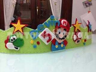 Una coroncina di compleanno per un seguace di Super Mario!!!