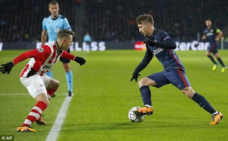 PSV Eindhoven-Atletico Madrid 0-0: Cocu ingabbia i Colchoneros