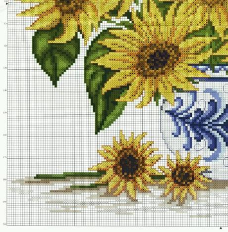 A gentile richiesta...schemi di vasi a punto croce per Lucia  / Cross stitch vases and baskets of flowers, charts