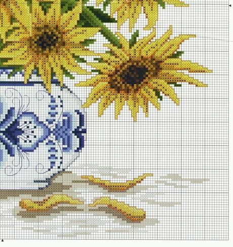 A gentile richiesta...schemi di vasi a punto croce per Lucia  / Cross stitch vases and baskets of flowers, charts