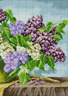 A gentile richiesta...schemi di vasi a punto croce per Lucia  / Cross stitch vases and baskets of flowers, charts