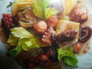 polpo con patate e carciofi