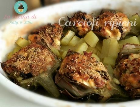 Carciofi ripieni con patate al forno