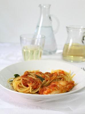 spaghetti con gallinella di mare