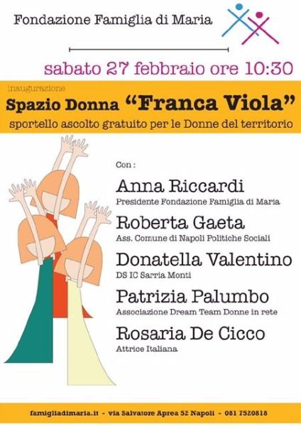 sportello d'ascolo Franca Viola