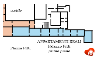 Mappa Appartamenti Reali - Palazzo Pitti