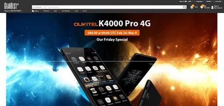 Promozione Oukitel K4000 Pro 4G a 89 dollari su Gearbest (ogni venerdì)