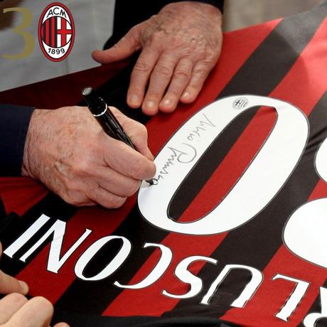 Maglia del Milan autografata: 30 anni di Berlusconi