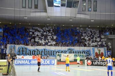 (VIDEO)When supporting your first team just isn't enough... Magdeburg Ultras at U15's match!