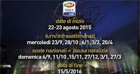 Serie A 2015 - 2016, anticipi e posticipi Sky Sport e Premium Mediaset | 27a - 30a giornata