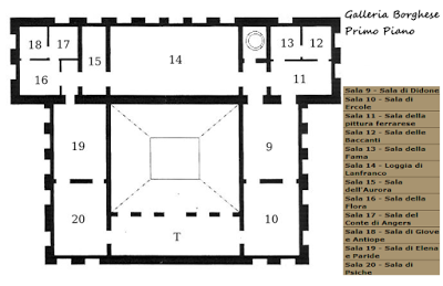 Mappa Primo Piano Galleria Borghese