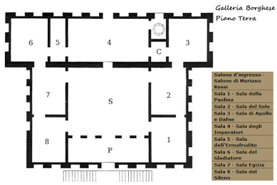 Mappa Piano Terra Galleria Borghese