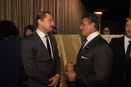 Leonardo DiCaprio e Sylvester Stallone al party delle Oscar Nominations (foto dal sito degli Academy Awards)