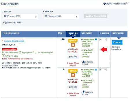 prenotare hotel booking cancellazione gratuita