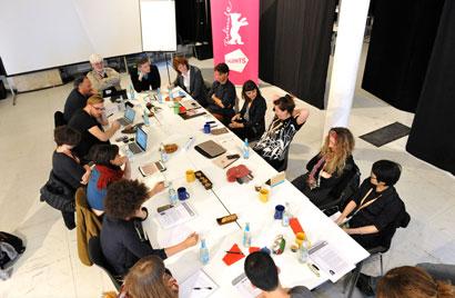 The 2016 Script Station at work - Photo by Bettina Ausserhofer, Berlinale 2016