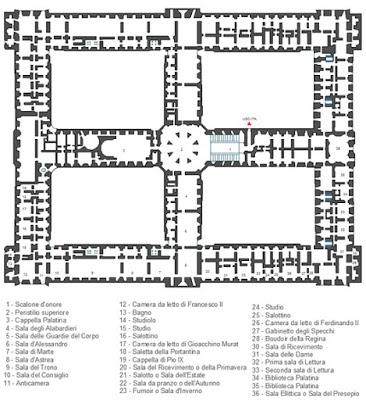 Mappa Reggia di Caserta - Piano Terra