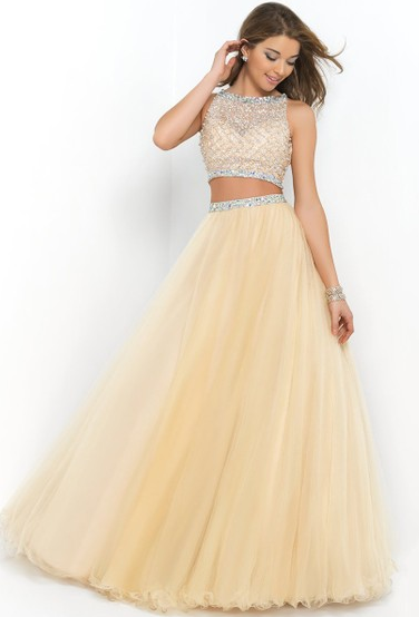  Champagne Prom Dress