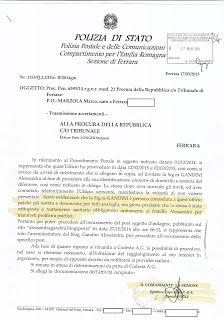 POLIZIA POSTALE:  ECCO COME E' TRATTATO UN CITTADINO ITALIANO ONESTO CHE DICE LA VERITA'!