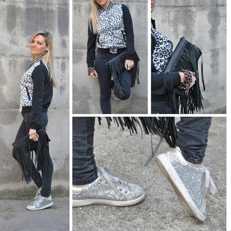 outfit bomber leopardato come abbinare il bomber leopardato abbinamenti bomber leopardato come abbinare il bomber varsity jacket borsa frange sneakers glitter sneakers argento mariafelicia magno fashion blogger colorblock by felym fashion blog italiani fashion blogger italiane ragazze bionde outfit febbraio 2016 outfit invernali winter outfit february outfit blonde girls blonde hair blondie how to wear varsity jacket leopard varsity jacket 