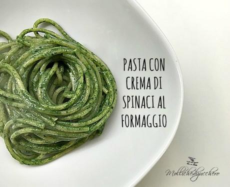 pasta con crema di spinaci al formaggio