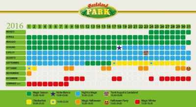 Calendario Gardaland 2016