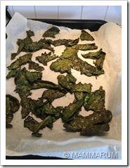 Chips di cavolo nero al forno (kale chips)