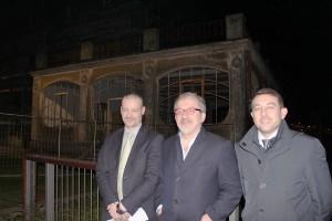 Palazzo Verbania: il vicesindaco di Luino, Alessandro Casali, il Governatore di Regione Lombardia, Roberto Maroni, e il presidente del consiglio comunale, Davide Cataldo