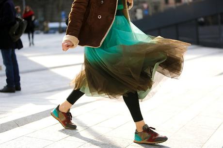 streetstyle milano fashion week - tulle