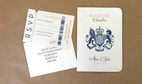 Passaport Wedding invite