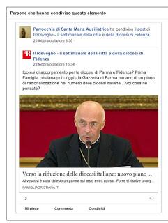 Il comunicato della Curia sul riordino delle Diocesi