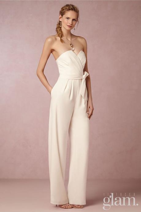 vestito da sposa con pantalone