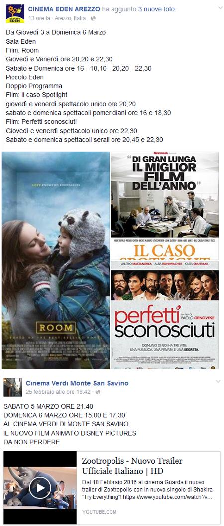 Il cinema del fine settimana