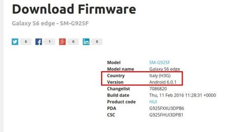Download firmware  G925FXXU3DPB6_G925FHUI3DPB1_HUI galaxy s6 marshmallow  SamMobile