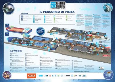 Mappa Acquario di Genova 2016