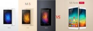 Xiaomi Mi Note Pro vs Mi 5 32 GB vs Mi 5 64 GB vs Mi 5 Pro 128 GB: sfida in famiglia