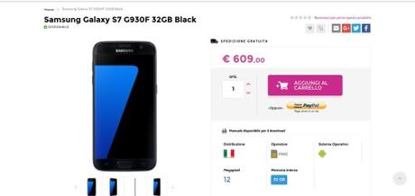 Samsung Galaxy S7 G930F 32GB Black   Gli Stockisti  Smartphone  cellulari  tablet  accessori telefonia  dual sim e tanto altro