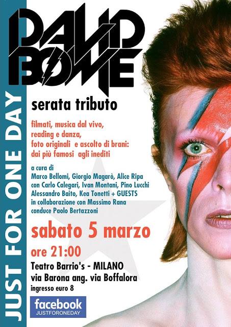 JUSTFORONEDAY - tributo multimediale a David Bowie