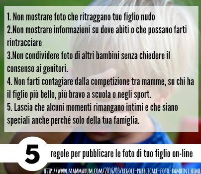 5 regole per pubblicare le foto di tuo figlio on line