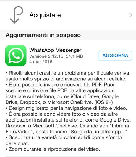 WhatsApp iOS – Arriva un nuovo aggiornamento che corregge alcuni problemi ella versione precedente [Aggiornato x12 Vers. 2.12.15]