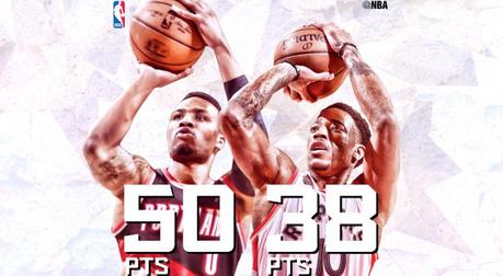 Damian Lillard + DeMar DeRozan - © twitter.com/nbastats